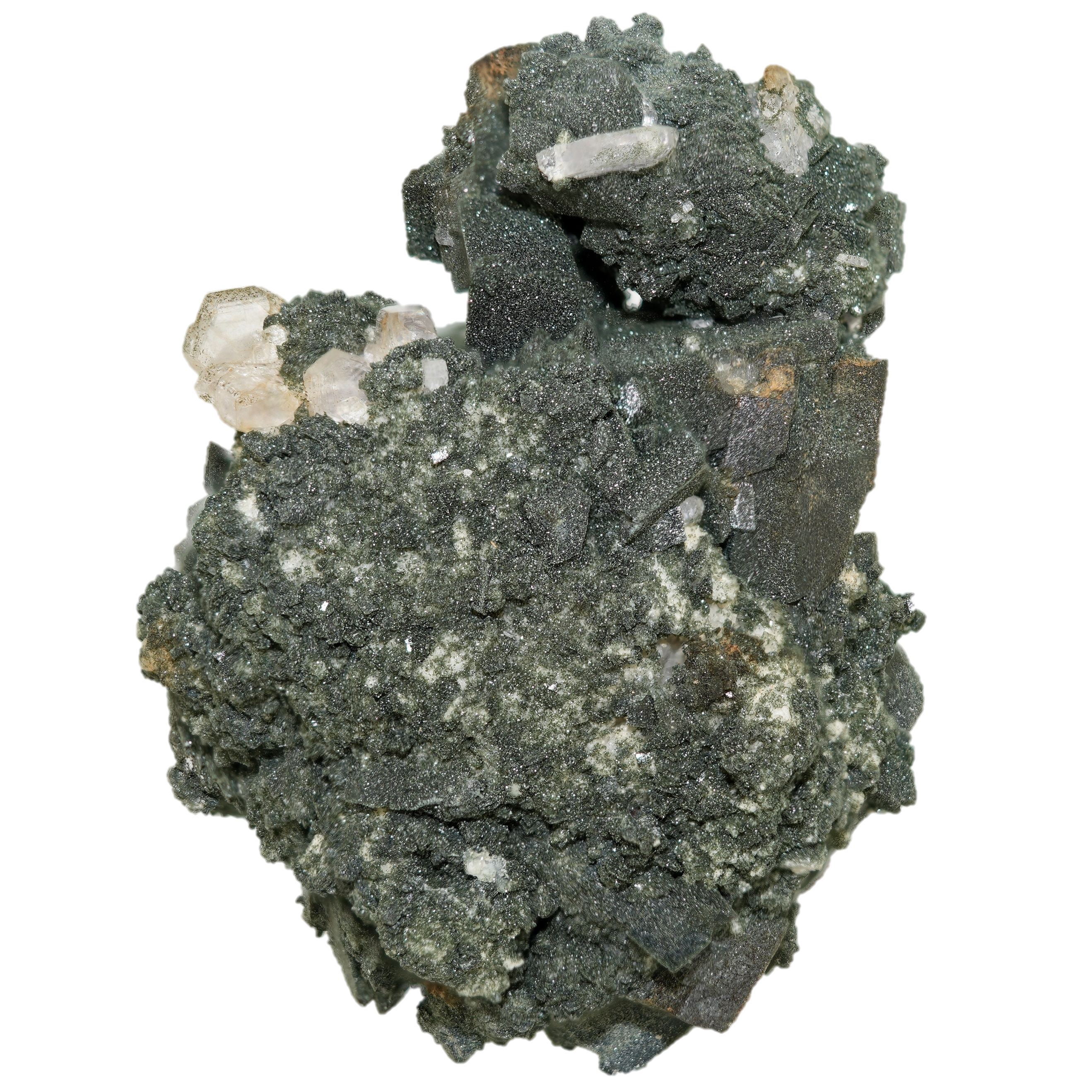 Adular Gruppe mit Apatit aus dem Obersulzbachtal (6.7 cm x 5.3 cm)