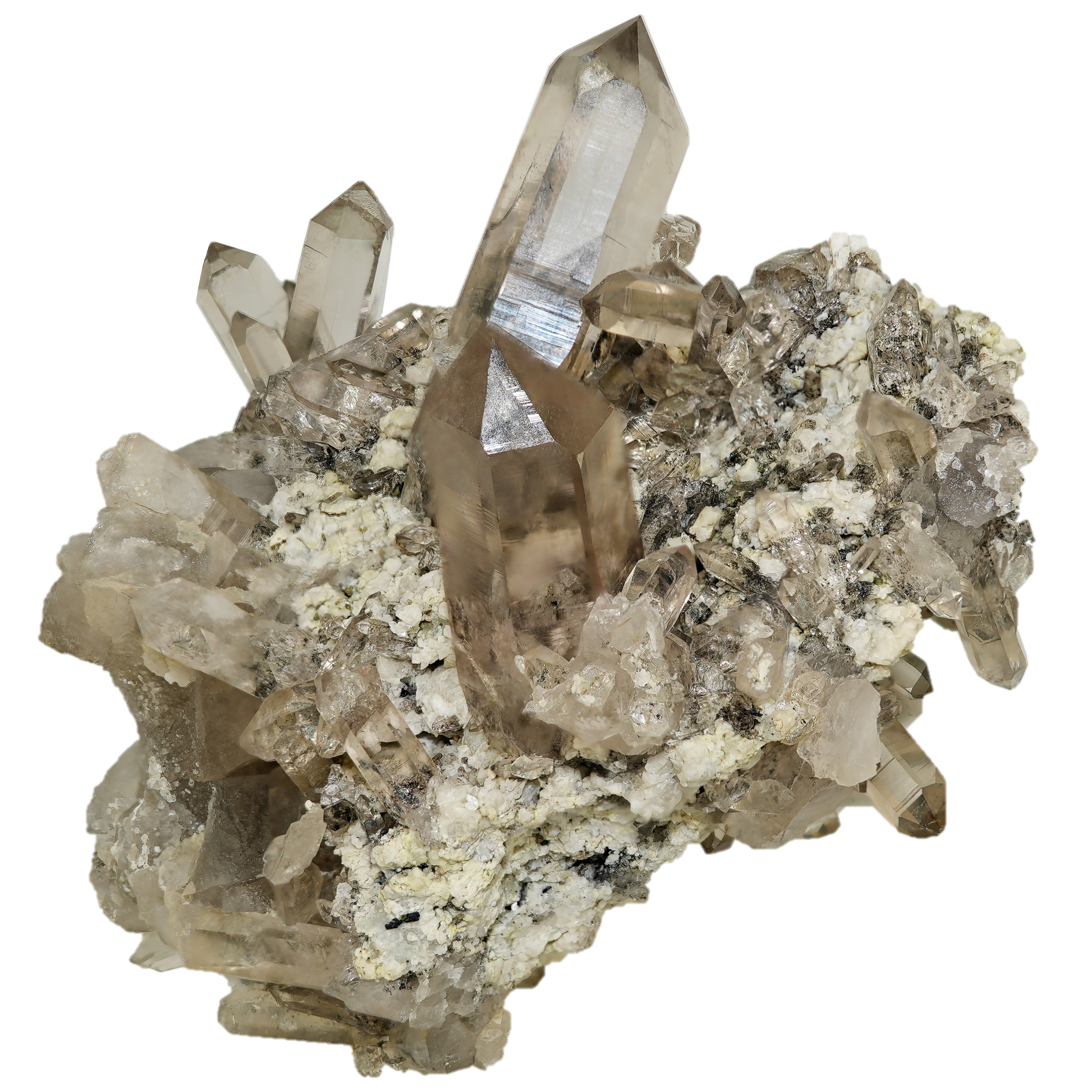 Wasserklare Bergkristall Gruppe vom Planggenstock (10.8 cm x 8.0 cm)