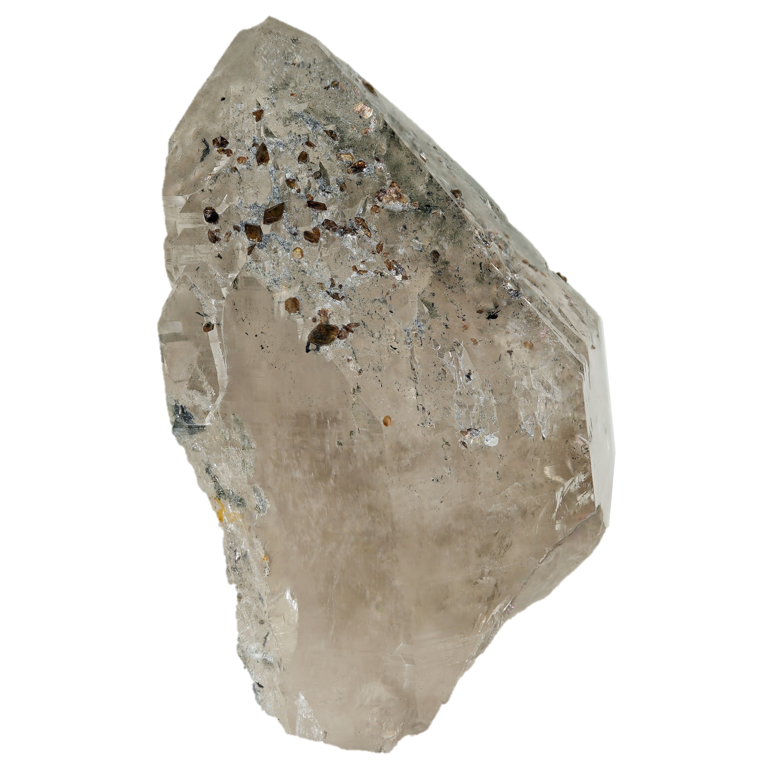 Großer Bergkristall mit Titanit vom Fulberg (10.5 cm x 7.9 cm)