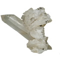 Großer Bergkristall mit Albit aus Mathon (8.7 cm x 6.6 cm)