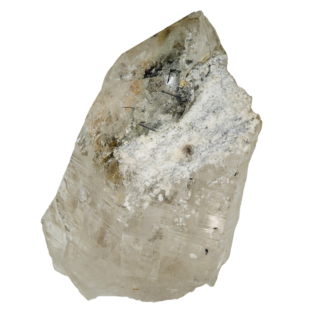 Large Quartz crystal with Titanite from Fulberg (10.5 cm x 7.9 cm)