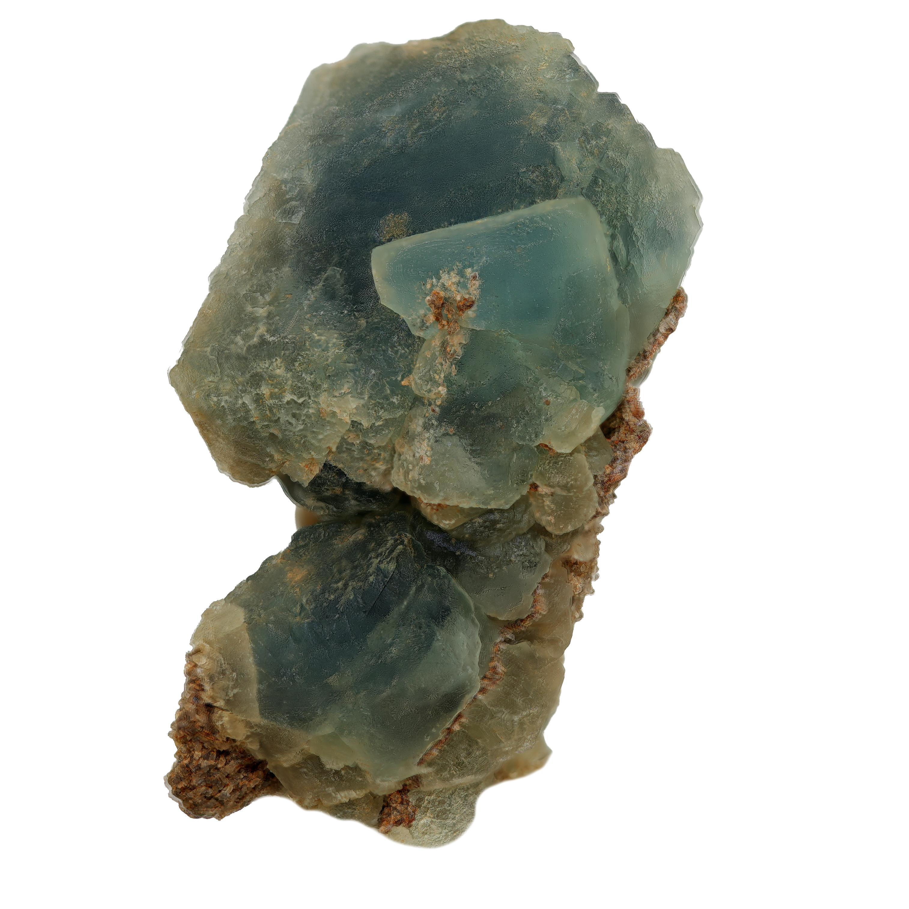 Blauer Fluorit Kristall von der Dürrschrennenhöhle (3.5 cm x 2.8 cm)