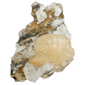 Albite group with Calcite & Quartz from the Sharans area (8.0 cm x 5.5 cm)