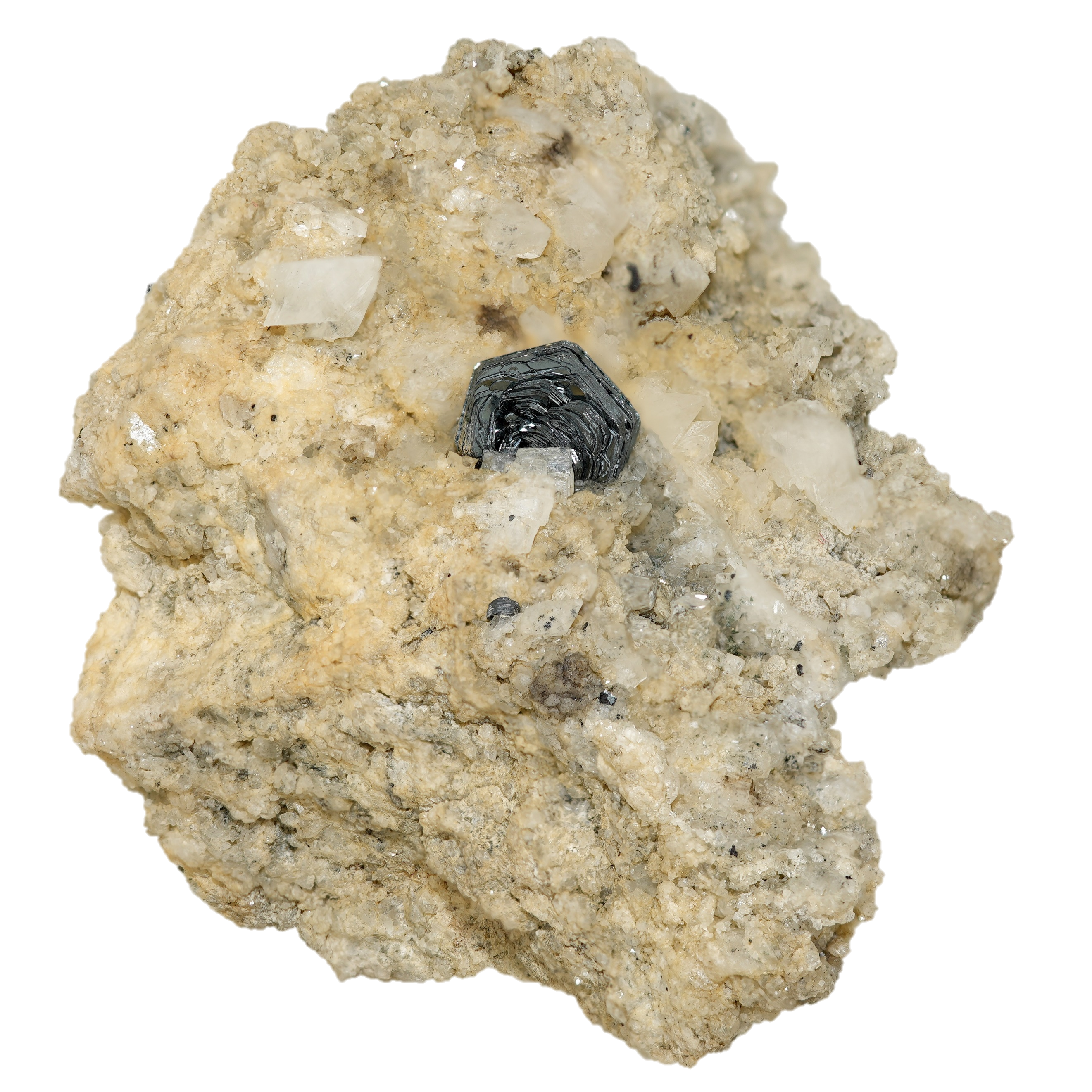 Exzellente Eisenrose mit Adular vom Gotthard Massiv (9.0 cm x 6.4 cm)