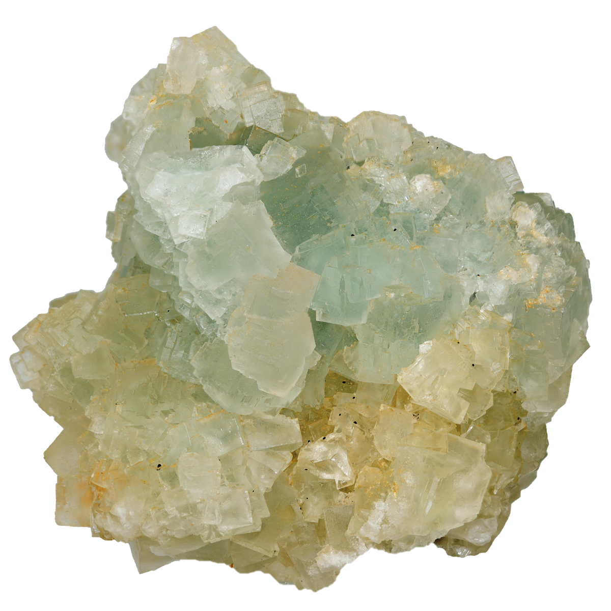 Große Fluorit Kristallgruppe vom Weißeck (7.8 cm x 7.0 cm)