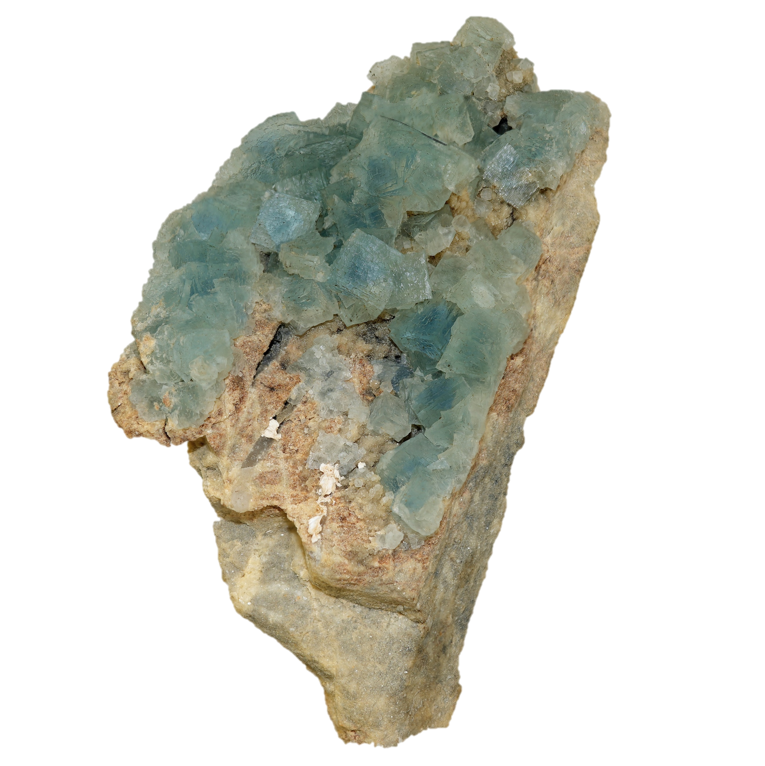 Eisblaue Fluorit Stufe vom Rehrlköpfl (9.9 cm x 5.9 cm)