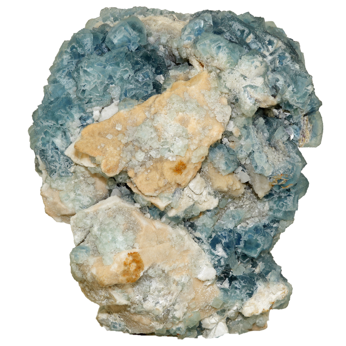Eisblaue Fluorit Stufe vom Rehrlköpfl (10.9 cm x 9.3 cm)