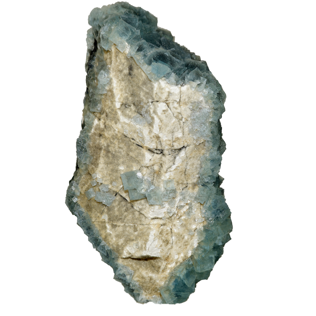 Eisblaue Fluorit Stufe vom Rehrlköpfl (9.5 cm x 5.5 cm)