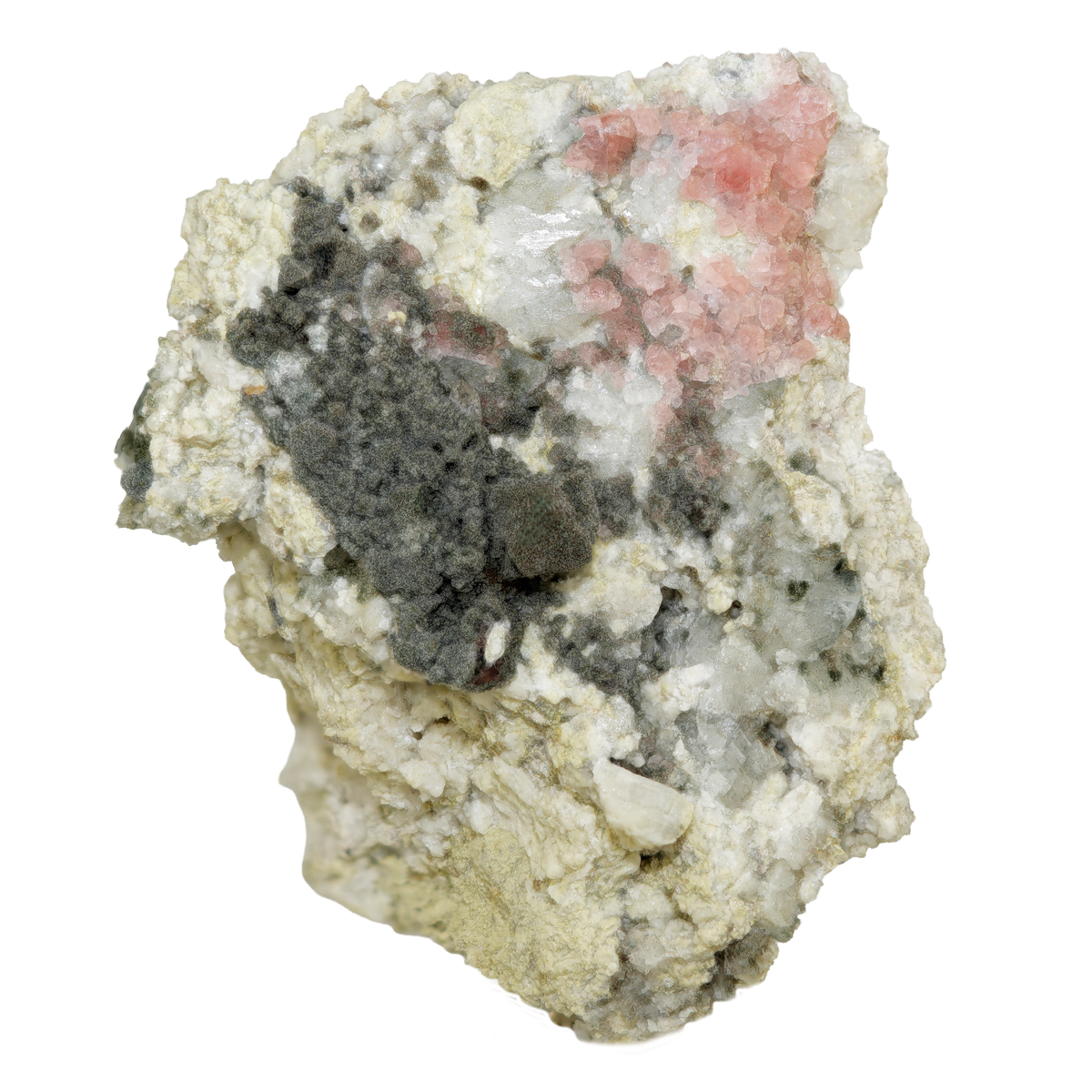 Rosa Fluorit auf Matrix von der Göscheneralp (6.1 cm x 4.8 cm)