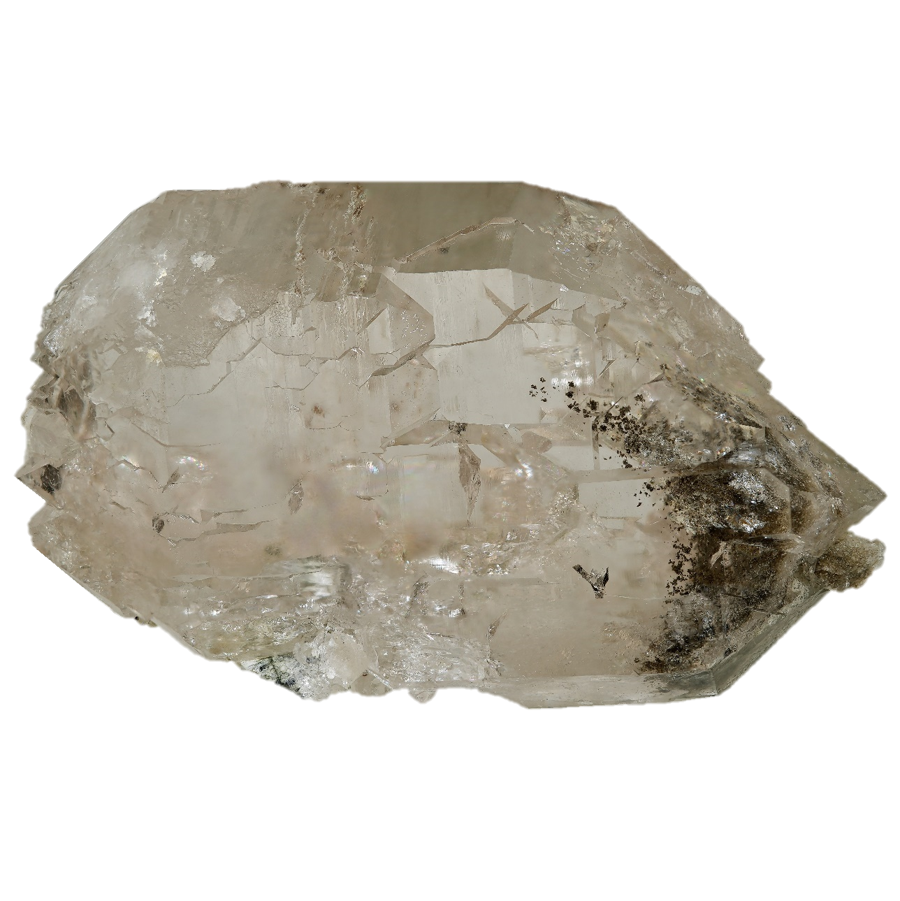 Großes Phantomquarz Gwindel aus dem Val Cavrein (10.7 cm x 6.4 cm)