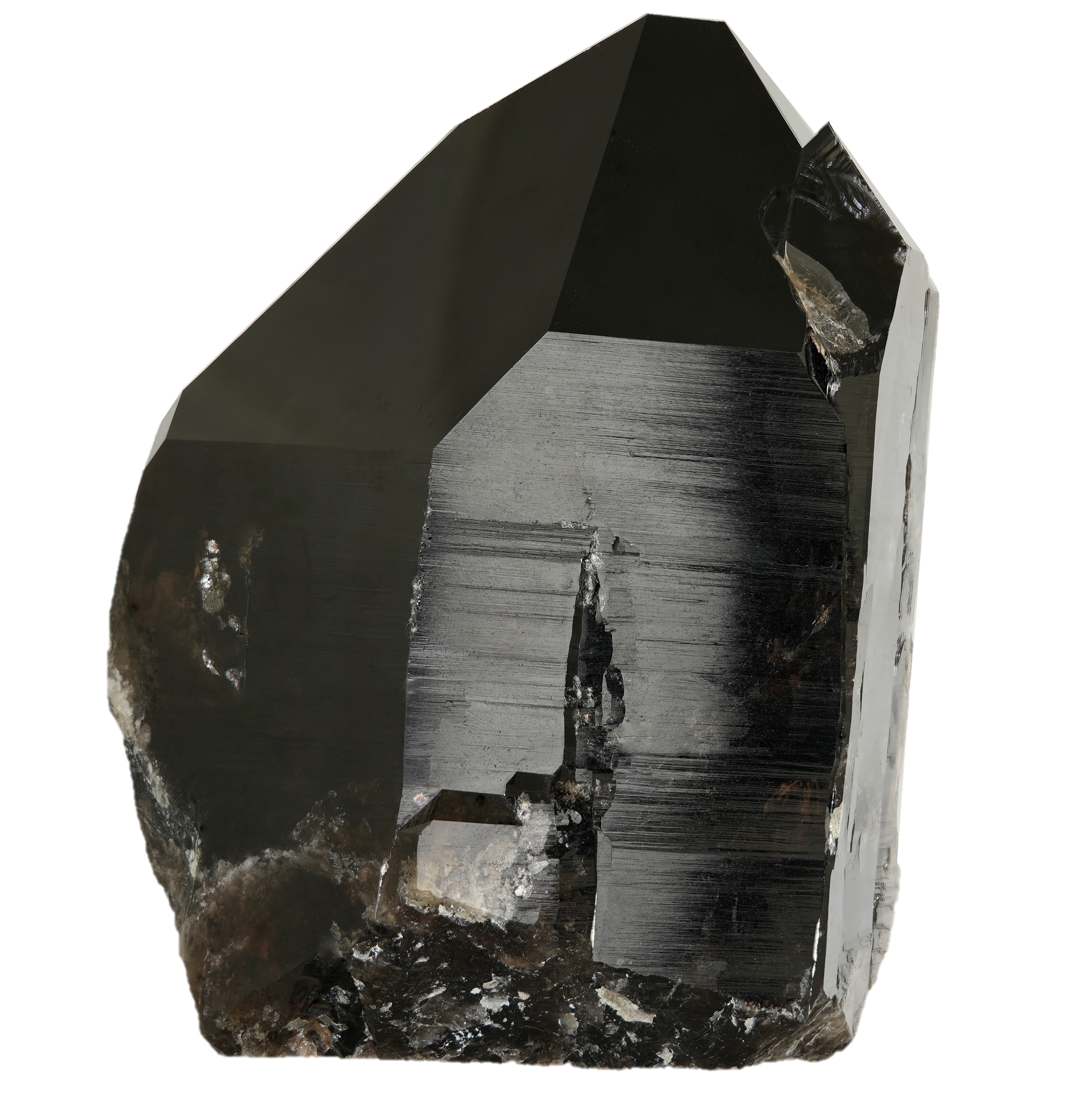 Riesiger Morion Kristall mit ca. 6.4 KG vom Tiefengletscher (20.0 cm x 14.4 cm)