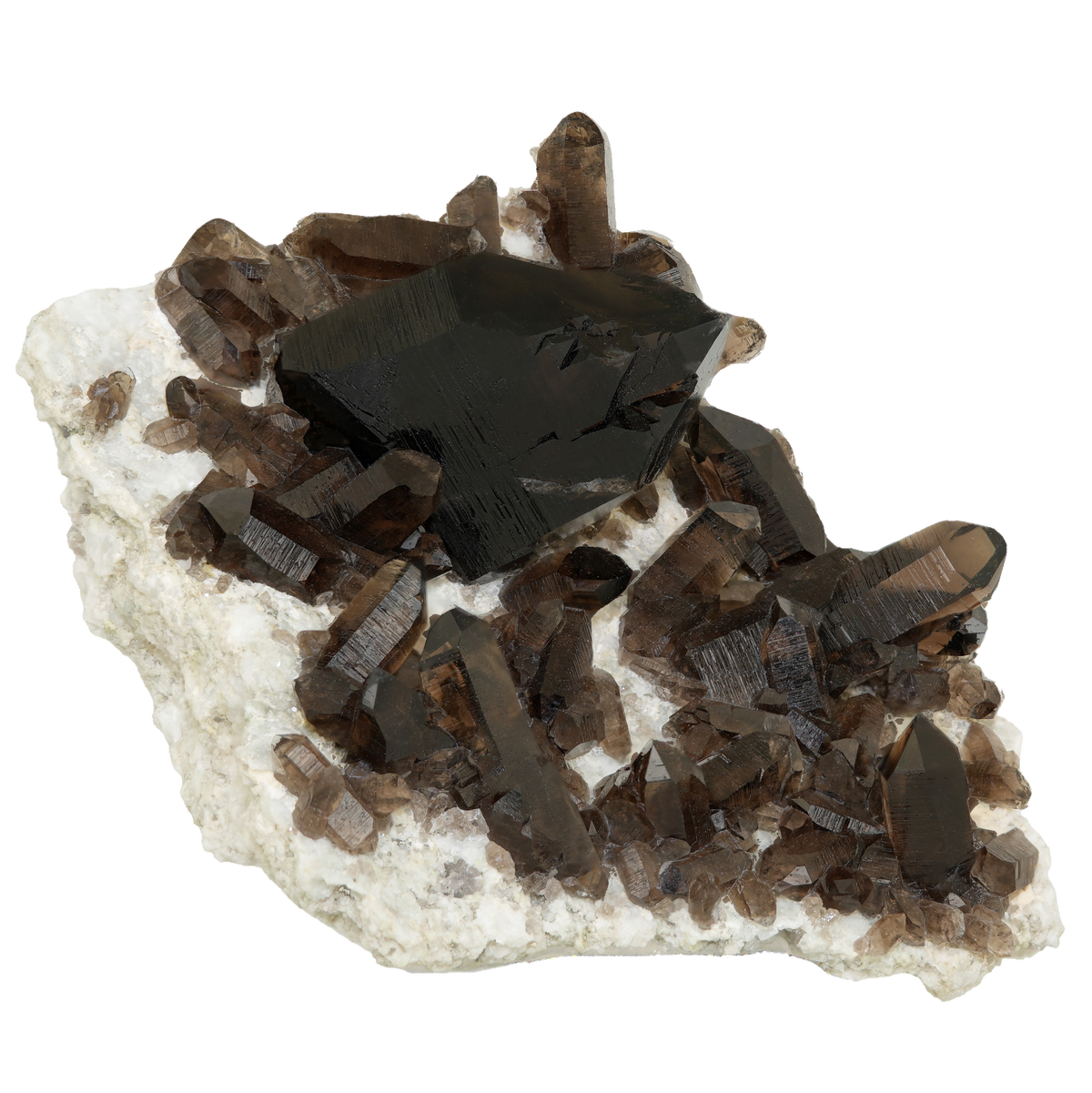 Water clear Gwindel on matrix from the Göscheneralp (7.8 cm x 5.8 cm)