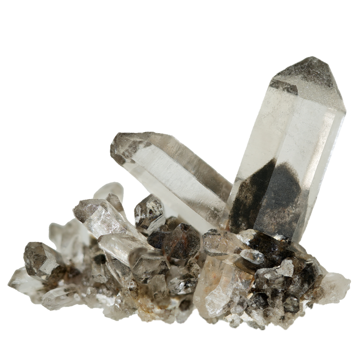 Chlorite Quartz crystal from Val Cristallina (9.5 cm x 5.4 cm)