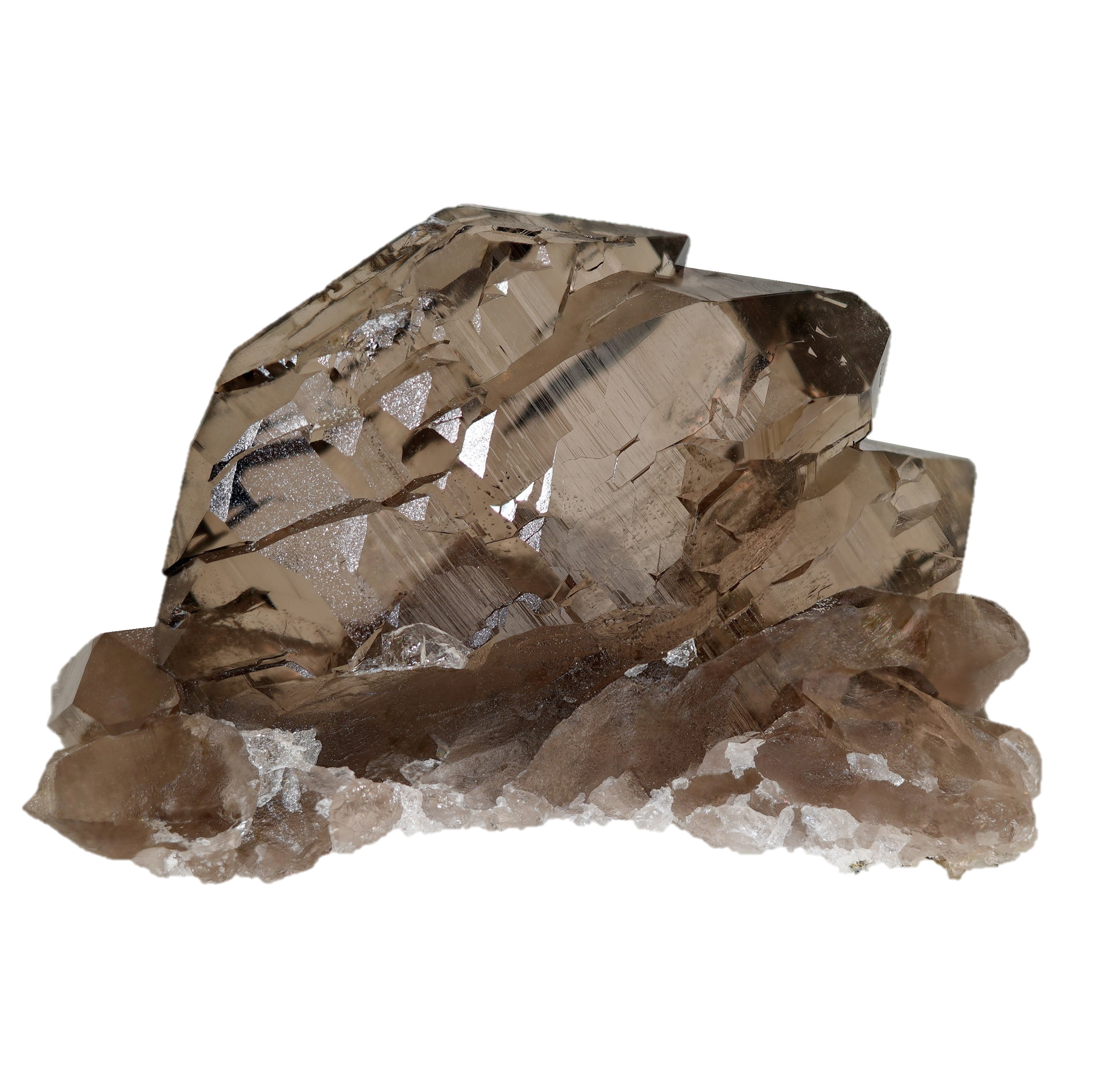 Wasserklares Rauchquarz Gwindel vom Hinter Tierberg (6.7 cm x 4.5 cm)