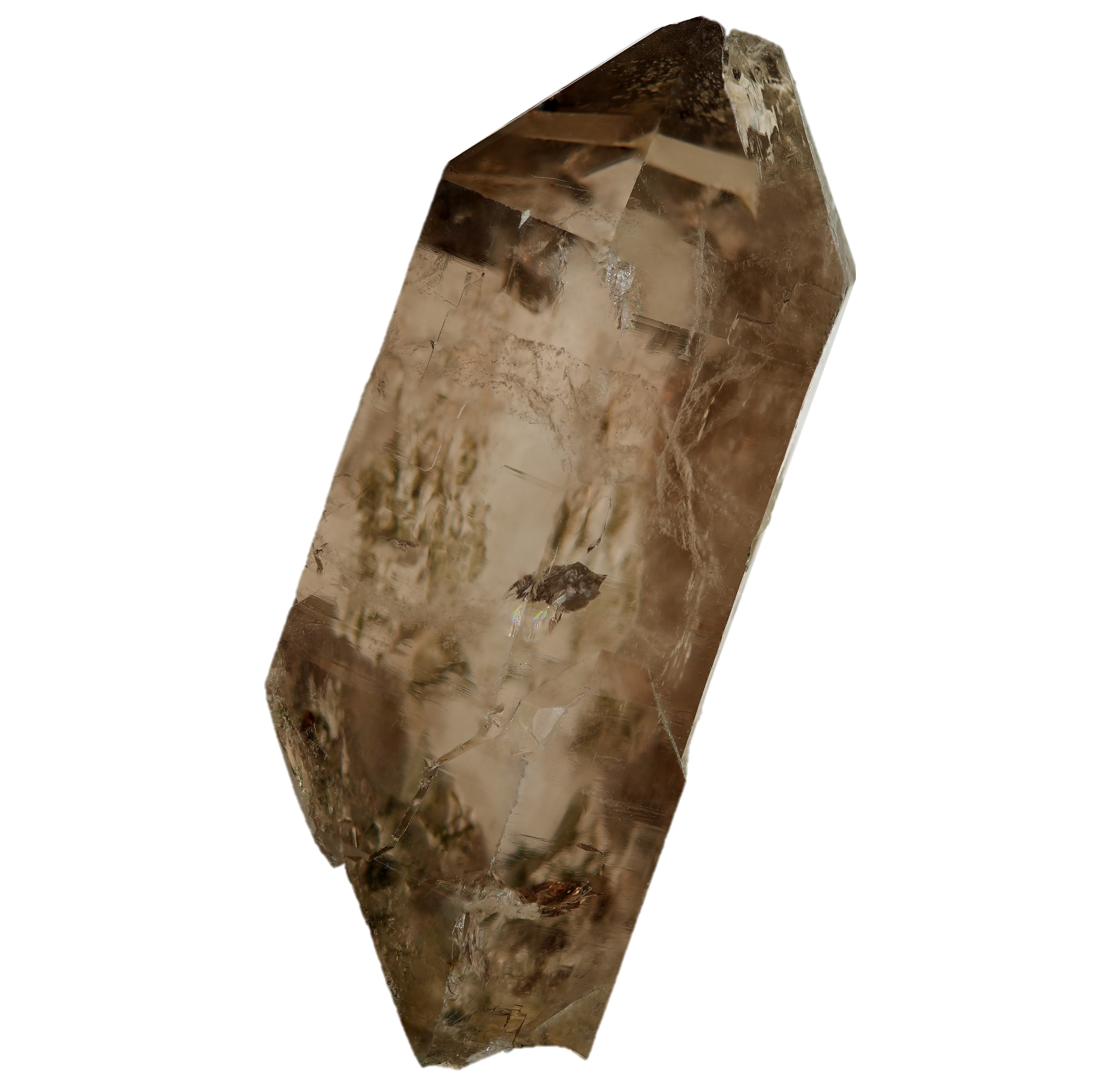 Klarer Rauchquarz Kristall vom Piz Acletta (8.5 cm x 3.8 cm)