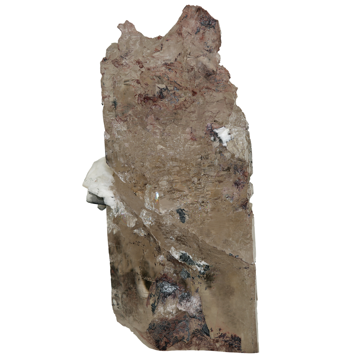 Skelettierter Bergkristall mit Hämatit aus Osttirol (17.4 cm x 7.4 cm)