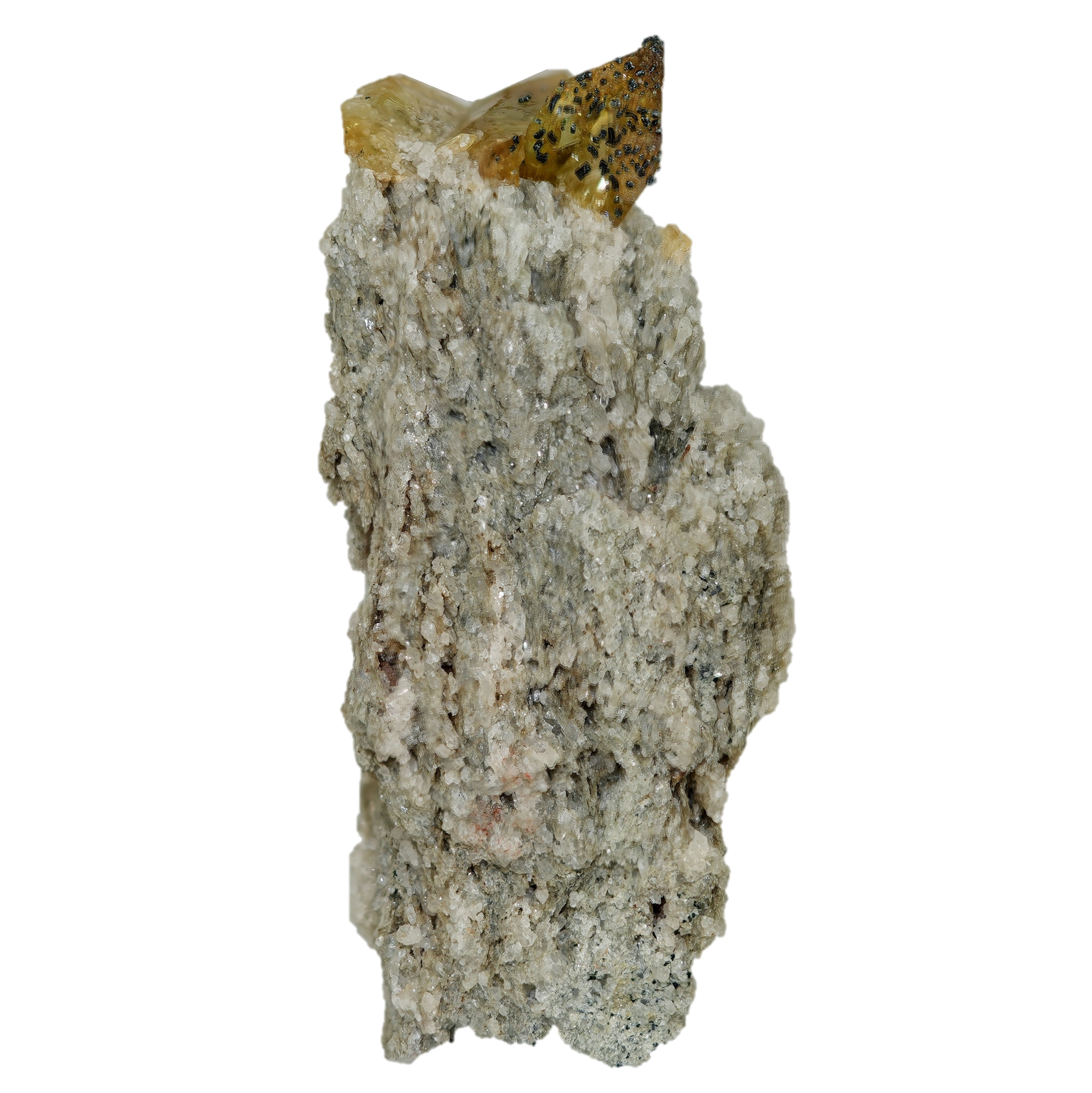 Sphen Kristalle auf Matrix aus dem Felbertal (4.8 cm x 2.3 cm)