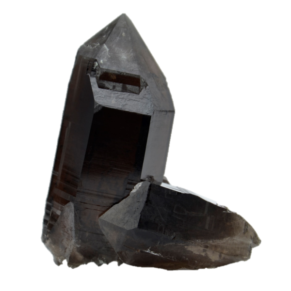 Dunkler Rauchquarz Kristall "Morion" vom Galmihorn (10.5 cm x 9.0 cm)