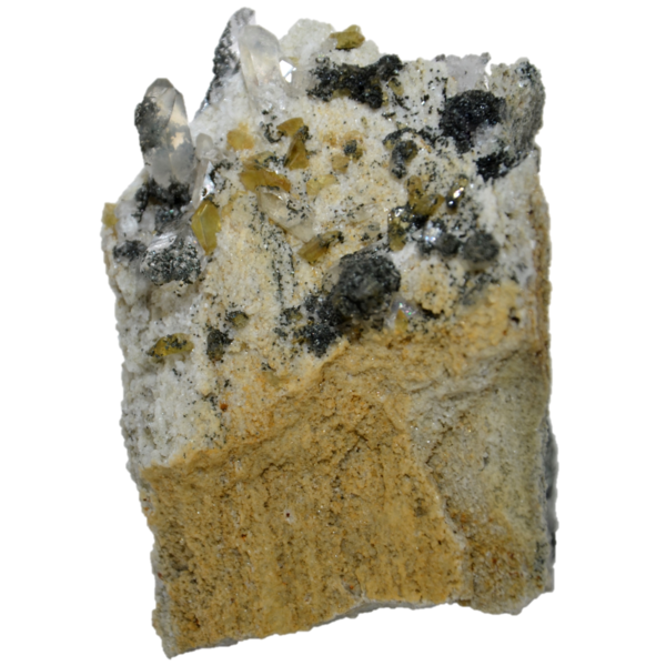 Große Sphen Stufe mit Bergkristall aus dem Felbertal (9.5 x 9.2 cm)