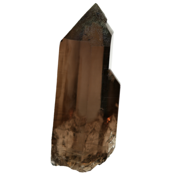 Dunkler Rauchquarz Kristall aus dem Val Giuv (7.2 cm x 2.8 cm)