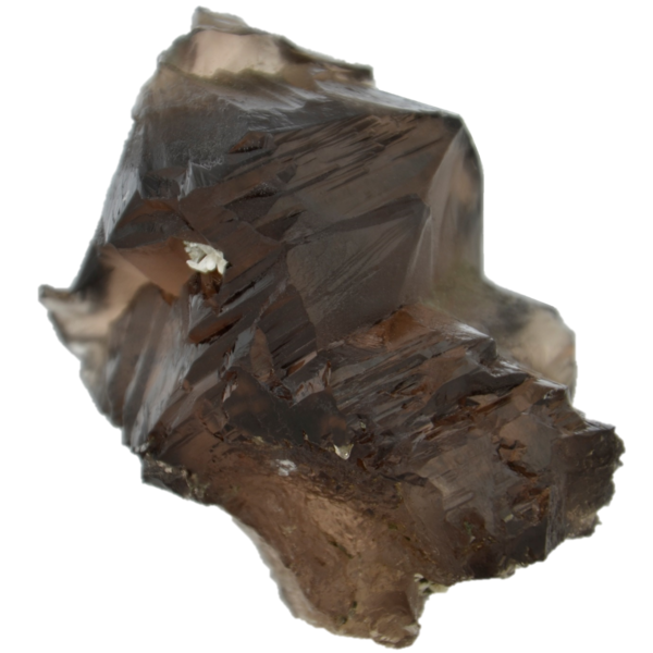 Ästhetischer Skelettquarz Kristall mit Stilbit aus dem Val Giuv (7.5 cm x 5.0 cm)
