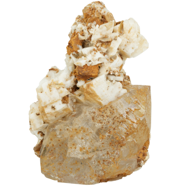 Bergkristall mit Siderit & Periklin aus dem Rauriser Tal (9.5cm x 6.6cm)